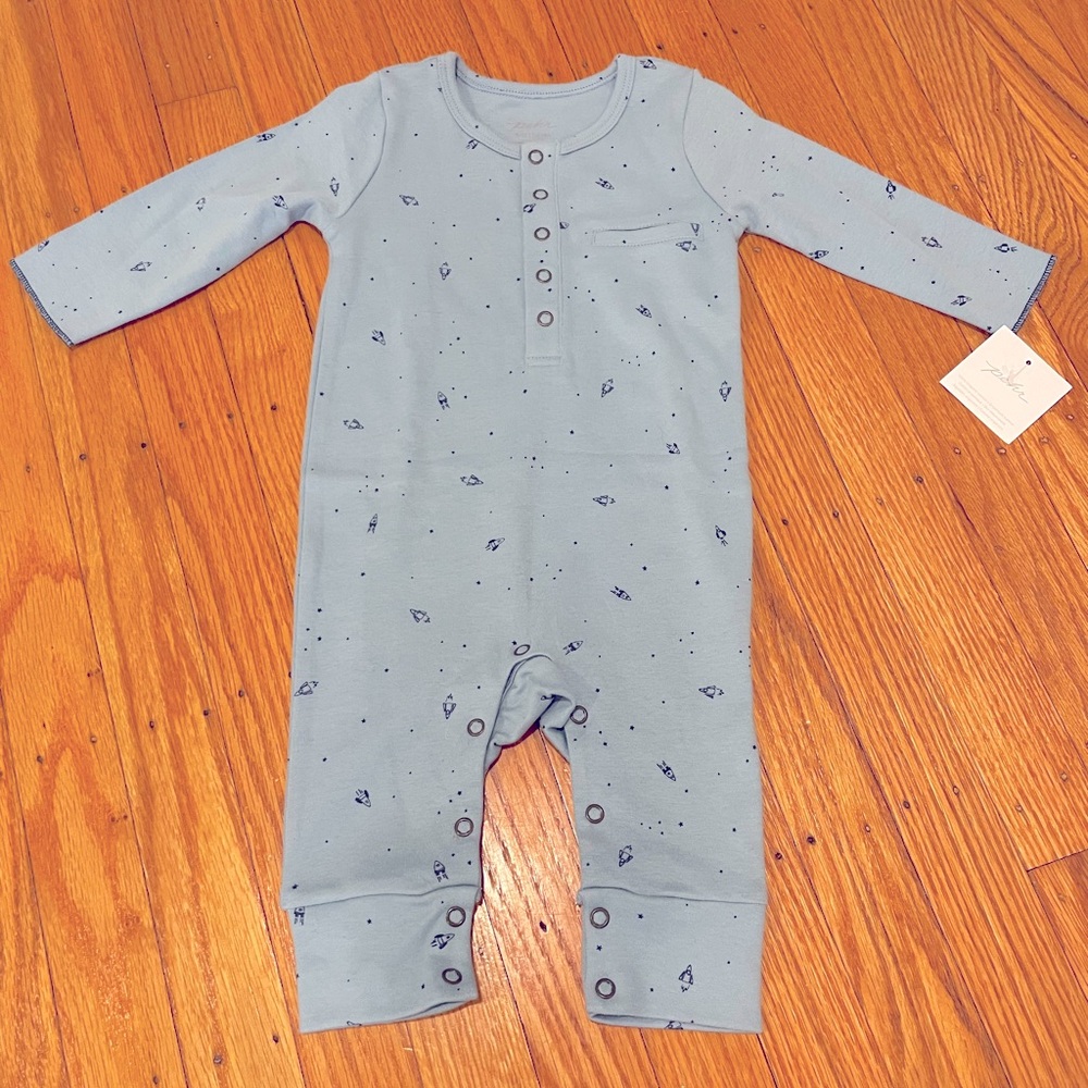 NWOT - PEHR rocketman romper 6-12M.